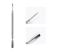 KADS Spatola professionale 2 in 1 pusher per cuticole e cuticole, in acciaio inox per cuticole cresciute, pulisce sotto/intorno alle unghie, rimuove lo smalto (Pusher 3)