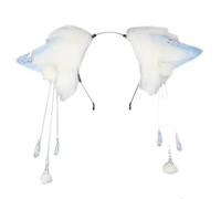 KADSXIYA Cerchietto con orecchie di gatto peloso carino volpe orecchie nappe clip peluche animale orecchio copricapo