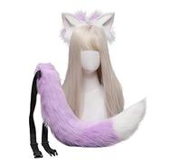 KADSXIYA Cerchietto per capelli in peluche con orecchie di animali, set Lolita, fatto a mano, accessorio per cosplay