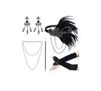 KADSXIYA Copricapo con piume Bejeweled set per feste single, feste di Halloween