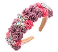 KADSXIYA Elegante fascia per capelli con farfalla delicata e floreale, accessorio per capelli da donna
