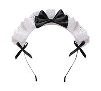 KADSXIYA Fatta a mano Lolita Arricciato Pizzo Cerchietto Tea Party Housemaid Bow Cosplay Hairband