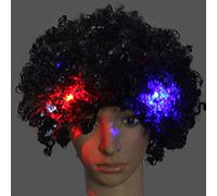 KADSXIYA Halloween Colorful LED Light Up Afro Riccio Clown Parrucca Cosplay Lampeggiante Glow Explo