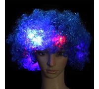 KADSXIYA Halloween Colorful LED Light Up Afro Riccio Clown Parrucca Cosplay Lampeggiante Glow Explo