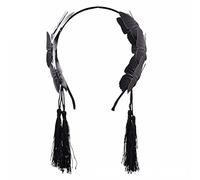 KADSXIYA Lolita - Cerchietto per capelli con nappa, per Halloween, motivo: farfalla, colore: nero