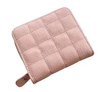 KADSXIYA Porta carte con cerniera portafoglio cambiamento tasca donna in pelle PU biglietto da visita per custodia, Rosa