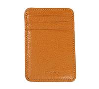 KADSXIYA Porta carte di credito multi-slot porta carte in pelle PU tasca portafoglio porta contanti, Giallo
