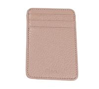 KADSXIYA Porta carte di credito multi-slot porta carte in pelle PU tasca portafoglio porta contanti, Grigio e rosa.