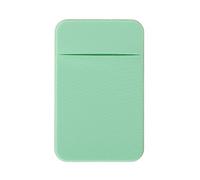 KADSXIYA Porta carte di credito per cellulare, tasca adesiva elastica, Verde chiaro