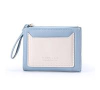 KADSXIYA Portafoglio per carte di credito alla moda in pelle PU porta carte regalo aziendale tasca cambiamento, Blu