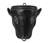 KADSXIYA Pu Medievale Fauxs Leather Belt Pouch Purse Medioevo Portamonete Portatile, Borsa nera, As derailed discription