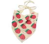 KADSXIYA Retro alla moda per triangolo per la testa sciarpa fatta a mano uncinetto scava fuori cotone