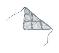 KADSXIYA Retro alla moda per triangolo per la testa sciarpa fatta a mano uncinetto scava fuori morbida T