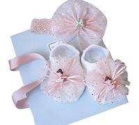 KADSXIYA Set di calze per capelli in pizzo floreale per costume neonato accessori per capelli