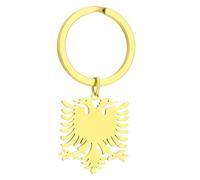 KADSXIYA Squisita aquila albanese portachiavi alla moda accessorio portachiavi per coppie, Oro, As detailed description