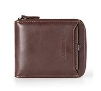 KADSXIYA Uomini Brevi Portafogli Vintage Maschio Zipper Business Coin Purse PU Leather Wallet Porta Carte di Credito Cambiare Tasca, Viola, Horizontal