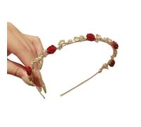 KADSXIYA Versatile fascia floccata a forma di rosa copricapo con perla elegante fascia per capelli