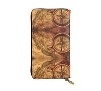 KadUe Law of The Compass - Portafoglio da donna in pelle, alla moda, con scomparti multipli per carte di credito e contanti, Nero , Taglia unica, Contemporaneo