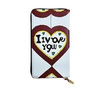 KadUe Love Confessions, portafoglio in pelle da donna, alla moda, con scomparti multipli per carte di credito e contanti, Nero , Taglia unica, Contemporaneo