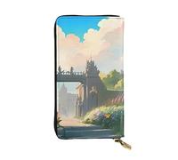 KadUe Outside The Castle Gate, portafoglio in pelle da donna, alla moda, con scomparti multipli per carte e contanti carte di credito, Nero , Taglia unica, Contemporaneo