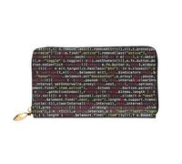 KadUe Portafoglio da donna in pelle con codice di programmazione programmatore, alla moda, scomparti multipli per carte e contanti carte di credito, Nero , Taglia unica, Contemporaneo