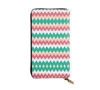 KadUe Portafoglio da donna in pelle con grafico ondulato a colori curvi, scomparti multipli per carte e contanti carte di credito, Nero , Taglia unica, Contemporaneo