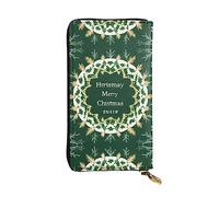 KadUe Portafoglio in pelle con sfondo natalizio alla moda da donna, scomparti multipli per carte e contanti carte di credito, Nero , Taglia unica, Contemporaneo