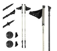 KADVA Bastoncini da Nordic Walking HALNA in Verde Misura regolabile 84-135 cm Sistema Quick Lock per una chiusura stabile e sicura Punta in carburo durevole e resistente all'abrasione