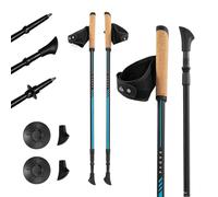 KADVA Bastoncini da Nordic Walking LUNA in Blu Misura regolabile 69-135 cm Sistema Twist Lock per un cambio di lunghezza facile e sicuro Punta Widia durevole con presa eccellente