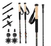 KADVA Bastoncini da trekking KIBO Colore Arancione misura regolabile 65-135 cm Comfort di utilizzo Bastoncini in alluminio Punta in carburo solida e resistente ai danni Perfetto per lunghe escursioni