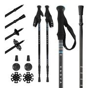 Kadva - Bastoncini Da Trekking Sajama 65-135 cm Set Di 2 - Alluminio Regolabili Telescopici Antishock Con Cinghie Puntali In Gomma E Rondelle