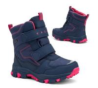KADVA Doposci per Bambini SNOWEY Taglia 31 EU Colore Blu Navy-Fucsia Scarpe Invernali Impermeabili e Traspiranti per Bambini Suola Antiscivolo e Punta Rinforzata Protezione da Neve e Gelo