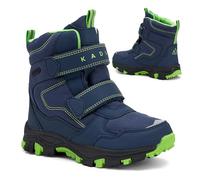 KADVA Doposci per Bambini SNOWEY Taglia 40 EU Colore Blu Navy-Verde Scarpe Invernali Impermeabili e Traspiranti per Bambini Suola Antiscivolo e Punta Rinforzata Protezione da Neve e Gelo