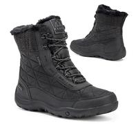 KADVA RAVA Stivali da neve da donna Taglia 40 EU Colore Nero Isolamento Thinsulate 3M Morbida pelliccia artificiale e suola antiscivolo per neve e ghiaccio Scarpe invernali impermeabili da donna