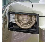 Kaecad Pellicola protettiva per fari esterni auto, in PPF, antigraffio, in TPU, trasparente, per Land Rover Defender L663 2020 2021 2022 (nero fumé)