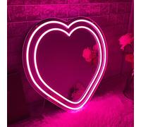 KAEGORT scritte neon personalizzabile specchio, scritta led luminosa personalizzate insegne luminose decorazione pareta personalizzata per matrimoni compleanni feste stanza bar(26-150cm, 11 colori)