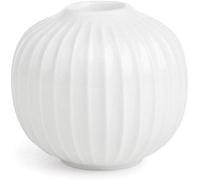 Kähler Candeliere rotondo Ø8 cm Hammershøi design danese fatto a mano, bianco