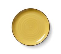 Kähler Design Colore 690600 - Piatto piatto piatto in ceramica, realizzato a mano, colore: giallo zafferano, diametro: 19 cm