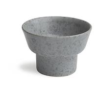 Kähler, Designer Kerzenständer aus Steingut in Grau, Ø7,5 cm