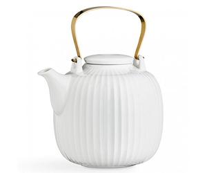 Kähler Teiera 1,2 l Hammershøi design leggendario Senza tempo per il tè, bianco