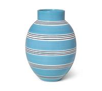 Kähler Vaso H30 cm Omaggio Nuovo Design interpretato a Righe, Blu