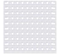 Kaeltsyn 100 Ganci in Plastica Trasparente Linguette per Appendere Fori per Fessura Autoadesive per Espositori Negozi e Uso Domestico Ganci da Parete per Cucina Linguette per Appendere Fori