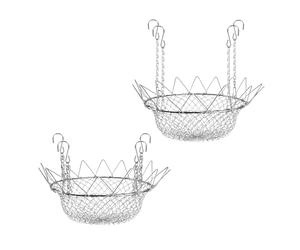 Kaeltsyn 2 inserti in ferro per alzare le piante per recipienti decorativi alti con adattamento in altezza da 8 a 20 cm, pianificatore di contenitori da esterno