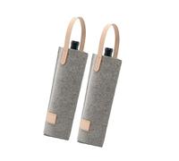Kaeltsyn 2PCS Premium Feltro Vino Carry Bag per Singola Bottiglia Alle Feste Elegante Feltro Borse
