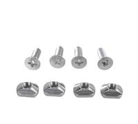 Kaeltsyn 4 dadi a T per montaggio in aliscafo da 8 mm/6 mm e viti per tavola da surf, accessori da surf all'aperto