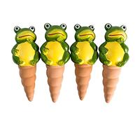 Kaeltsyn 4pcs Irrigazione Spikes Terracotta Decorativo Rana Abbeveratoio Automatico per Interni Esterni Piante in Vaso Fiore Irrigazione a Goccia Automatica