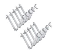 Kaeltsyn 5/10 pezzi spazzola piscina clip a forma di V in acciaio supporto asta gancio farfalla pulsante molla clip doppio perno pulsante clip rete regolabile