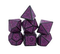 Kaeltsyn 7Pcs Varie Forma Dadi Numero Diverso di Viso Educativo Digitale Numero Desktop Intrattenimento Acrilico Giochi di Ruolo