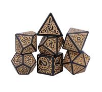 Kaeltsyn 7Pcs Varie Forma Dadi Numero Diverso di Viso Educativo Digitale Numero Desktop Intrattenimento Acrilico Giochi di Ruolo