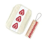 Kaeltsyn Accessorio in peluche per astuccio con, With strawberry rule | Organizer compatto con cerniera per materiale scolastico, nozioni base sulla bellezza